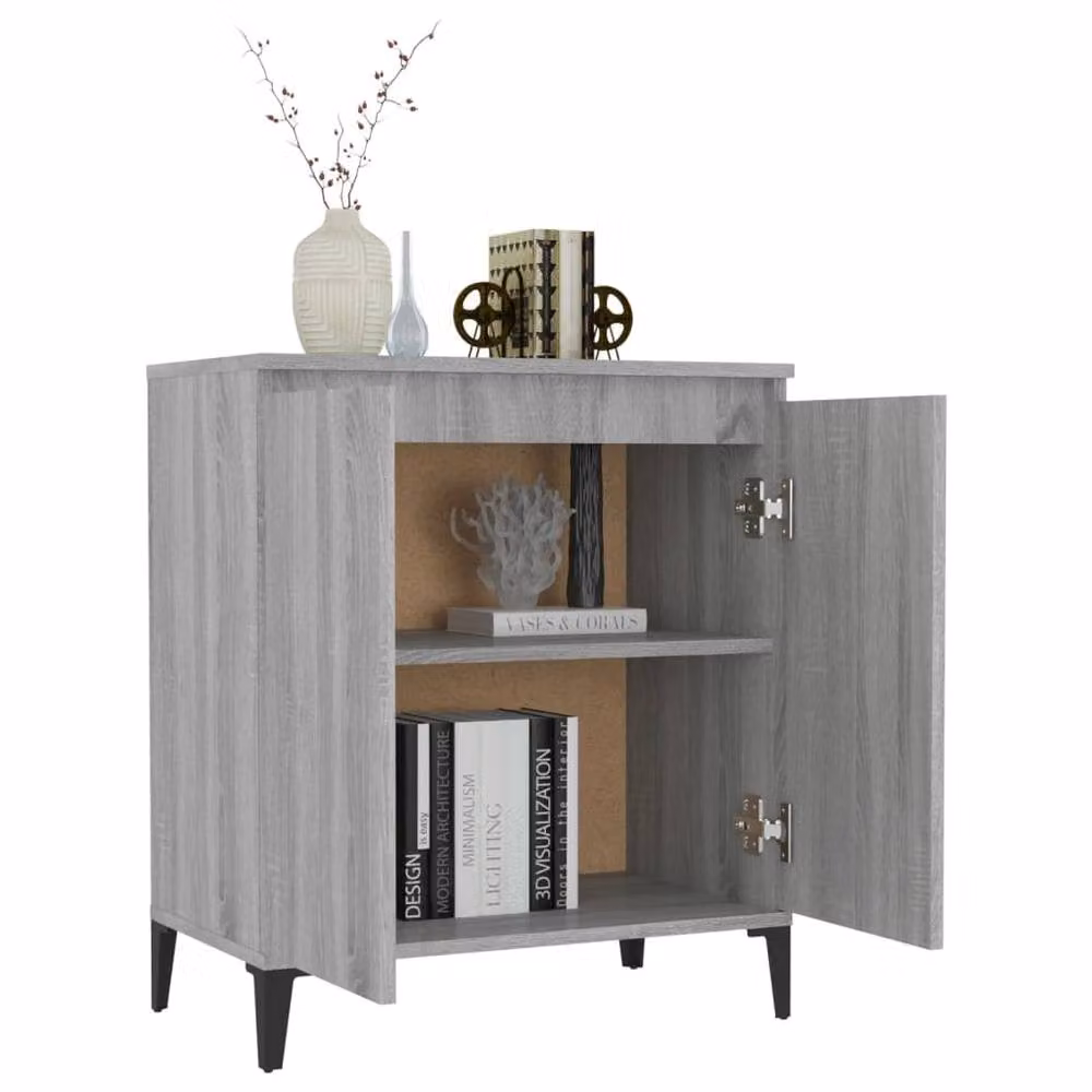Berkfield Home Grey Sonoma Sideboard in Engineered Wood, W/D/H: 60 x 35 x 70 cm – 3