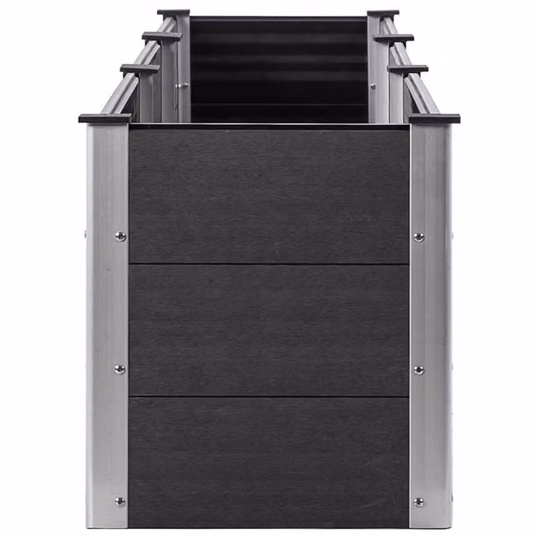 Berkfield Home Garden Grey WPC Raised Bed W: 300 cm, D: 50 cm, H: 54 cm