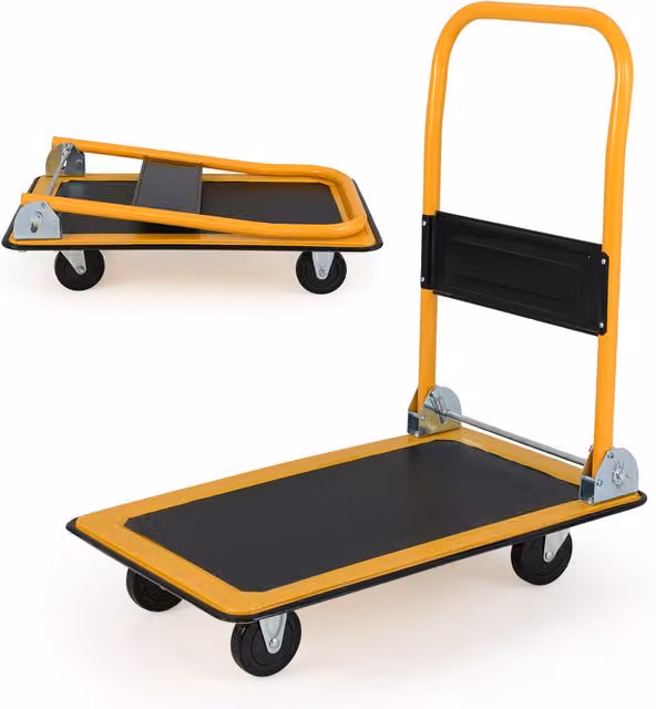 COSTWAY Steel Moving Hand Truck - Black