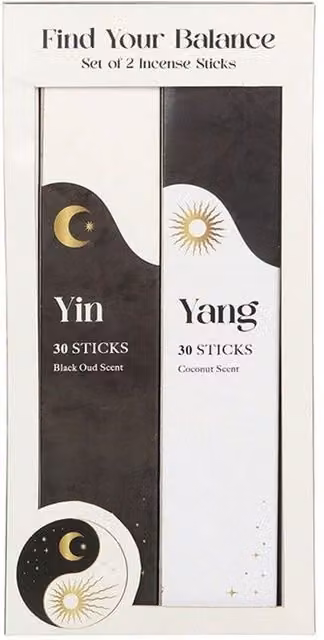 Something Different Yin Yang Incense Sticks Set, 60 Pack, Brown – 1