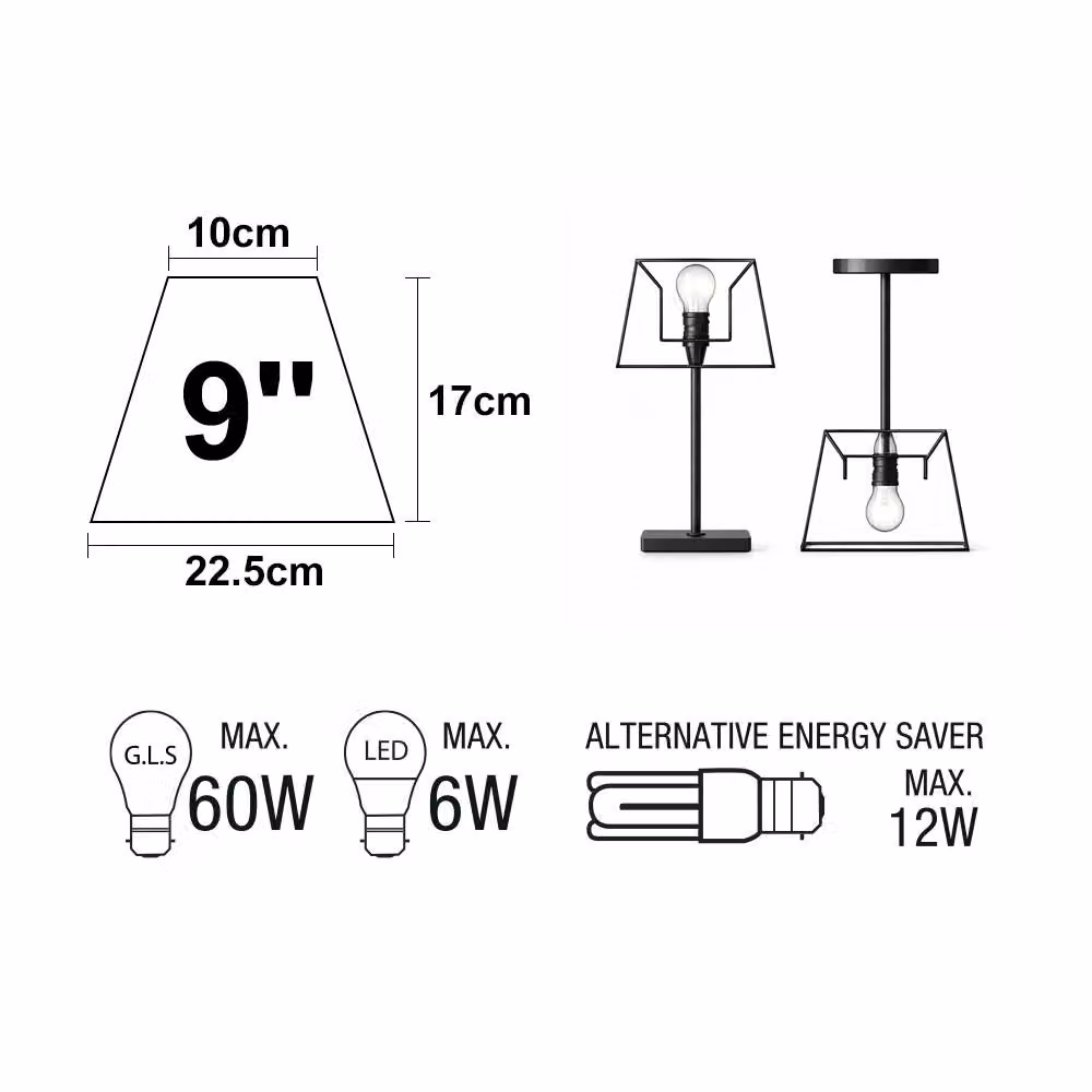 Voltico 2-Pack Adjustable 9 Inch Fabric Coolie Lampshades in Red – 4