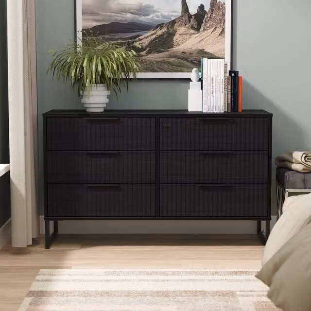 2 U Menai 6 Drawer Midi Chest in Black – 1
