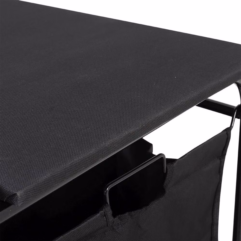 Garden Sanctuary Triple Bag Rolling Laundry Sorter with Lift-up Ironing Board in Black – 5