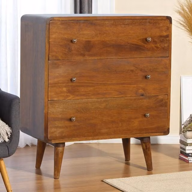 Artisan Furniture Modern Mango Wood Chest in Brown