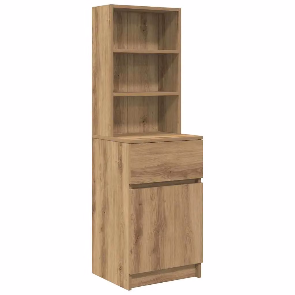 Berkfield Home Artisan Oak Bedside Cabinet in Brown, W/D/H: 39 x 35 x 125 cm – 2