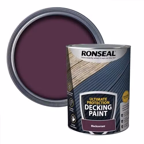 Ronseal Ultimate Decking Paint Blackcurrant Purple 5L