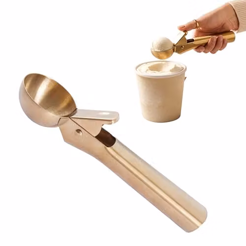 Orsina Gold Matte Finish Stainless Steel Ice Cream Scoop – 1
