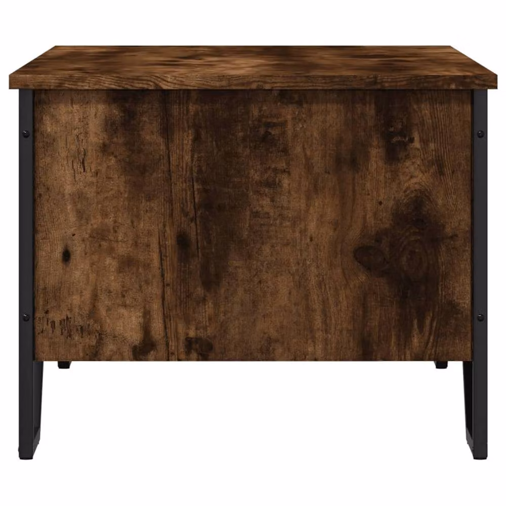 Berkfield Home Durable Smoked Oak Coffee Table in Brown, W/D/H: 100 x 51 x 40 cm – 4