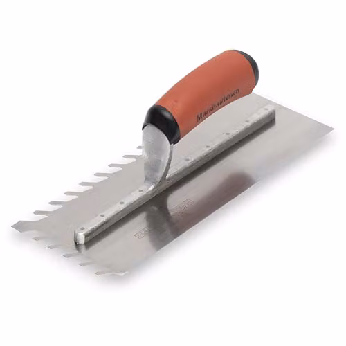 Marshalltown LayFlat 13mm Notch Trowel in Orange and Multicolour – 1