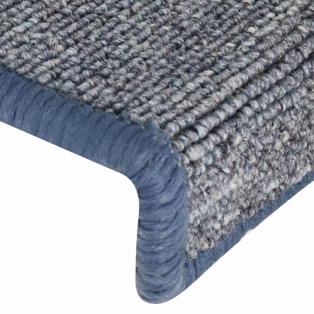 Berkfield Home Non-Slip Carpet Stair Treads, 15 Piece Set in Purple and Blue, W: 65 cm, D: 21 cm, H: 4 cm – 4