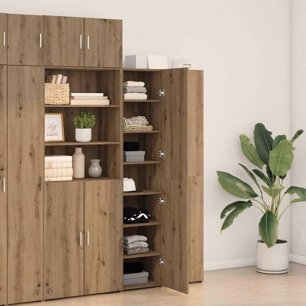 Berkfield Home Artisan Oak Highboard in Brown, W/D/H: 40 x 42.5 x 185 cm – 3