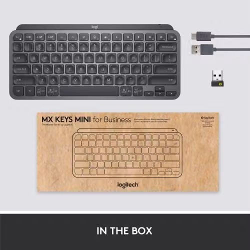 Logitech MX Keys Mini Wireless Illuminated Keyboard, Graphite/Black – 6