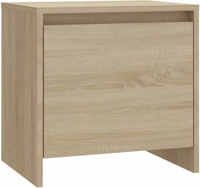 Berkfield Home Bedside Cabinet in Sonoma Oak Beige, W: 45 cm, D: 34 cm, H: 44.5 cm – 1