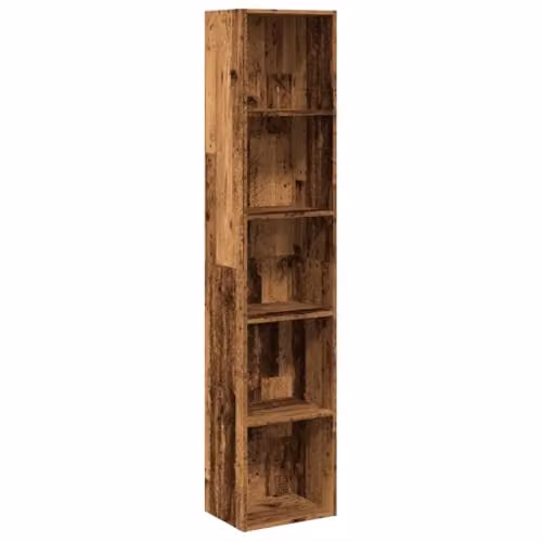 vidaXL Rustic Old Wood Bookcase in Brown, W/D/H: 40 x 30 x 189 cm – 1