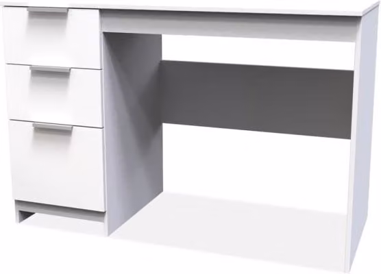 Welcome Furniture Plymouth 3 Drawer Writing Desk in White