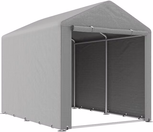 Rolipo Outdoor Storage Tent with Accessories, Light Grey, W: 220 cm, D: 160 cm, H: 172 cm – 1