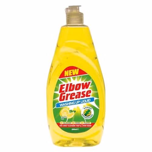 Elbow Grease Washing Up Liquid, Yellow, 600ml