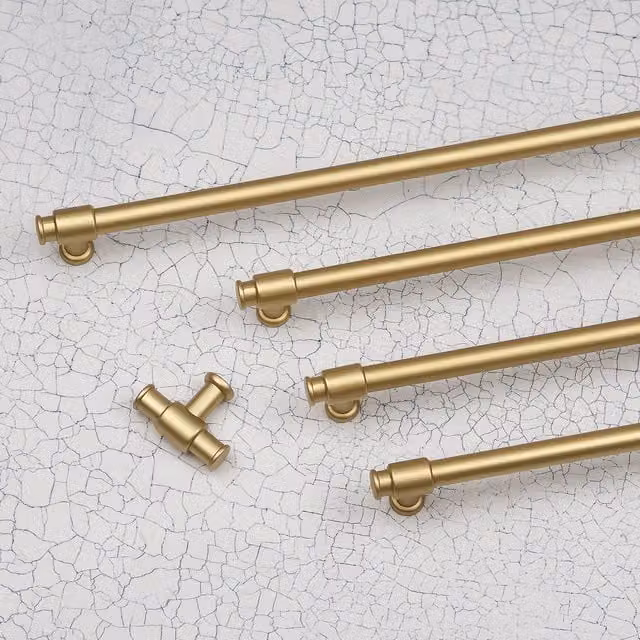 Matt Gold Clasp Detail Brass Bar Handles