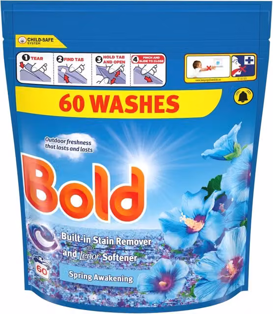 Bold All in One Laundry Pods, Multicolour, Pack of 60