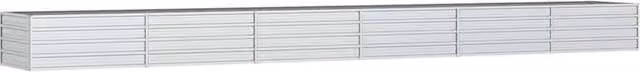 Berkfield Home Garden Galvanised Steel Raised Bed in Silver, W: 600 cm, D: 80 cm, H: 45 cm – 1