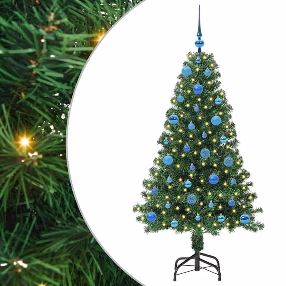Berkfield Home Green Artificial Christmas Tree with 150 LEDs and Stand, Height: 150 cm – 3