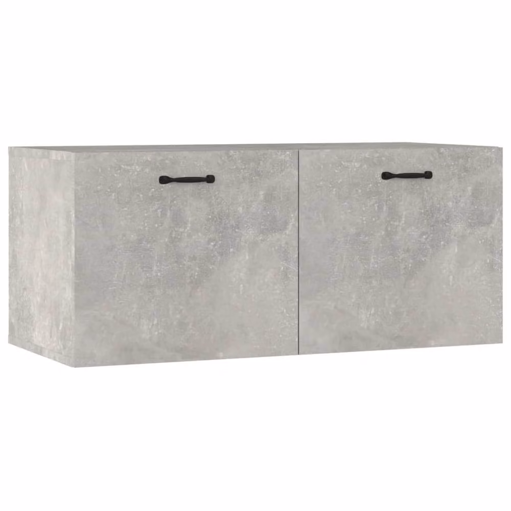 Berkfield Home Wall Cabinet in Concrete Grey, W: 80 cm, D: 36.5 cm, H: 36 cm – 2