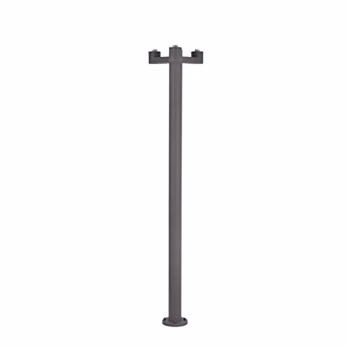 Netlighting Structure 3 Light Outdoor Lamp Post in Dark Grey Aluminium Base Only IP44 E27