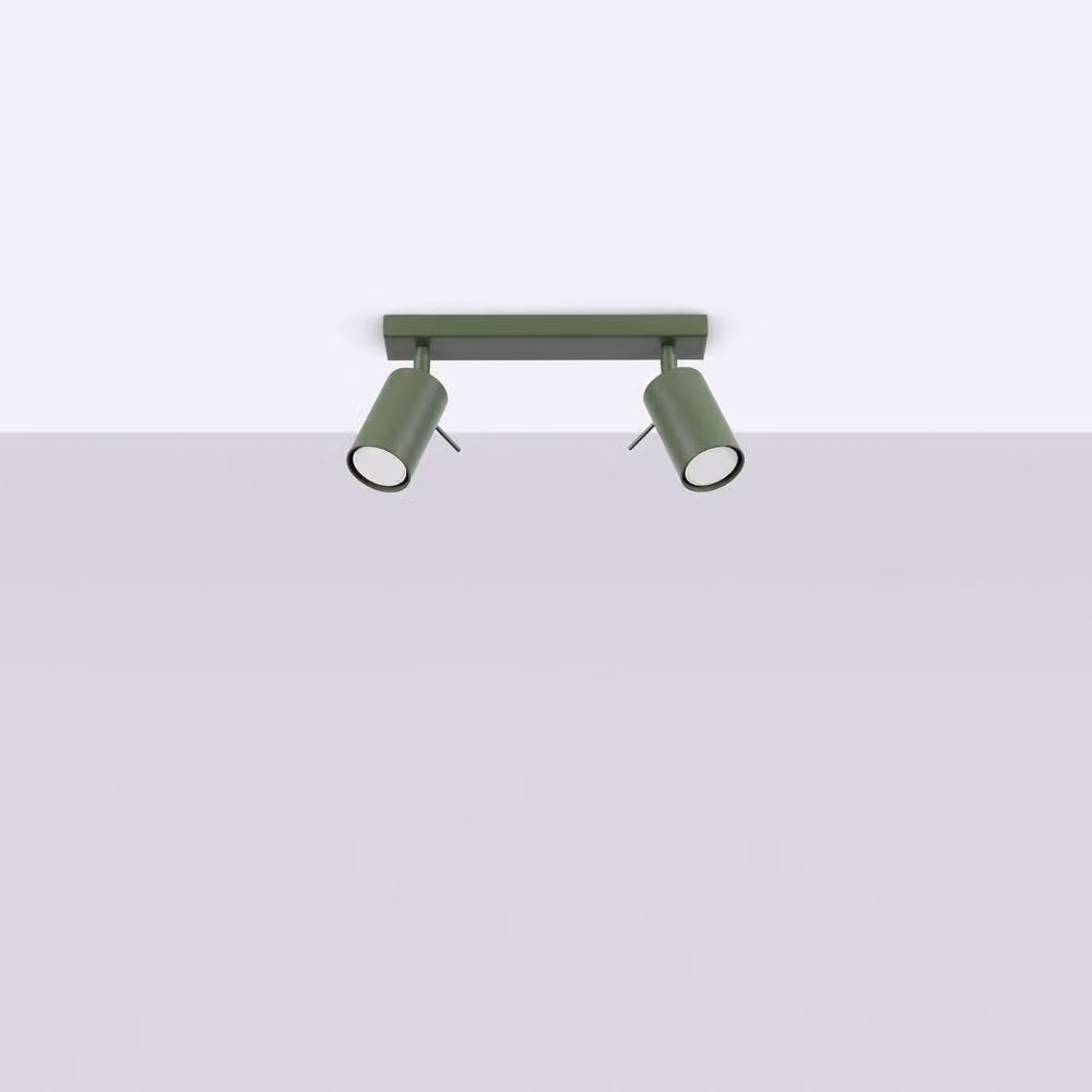 Sollux Lighting Modern Green Ceiling Lamp with 2 Lights, W/D/H: 30 x 17 x 6 cm – 2