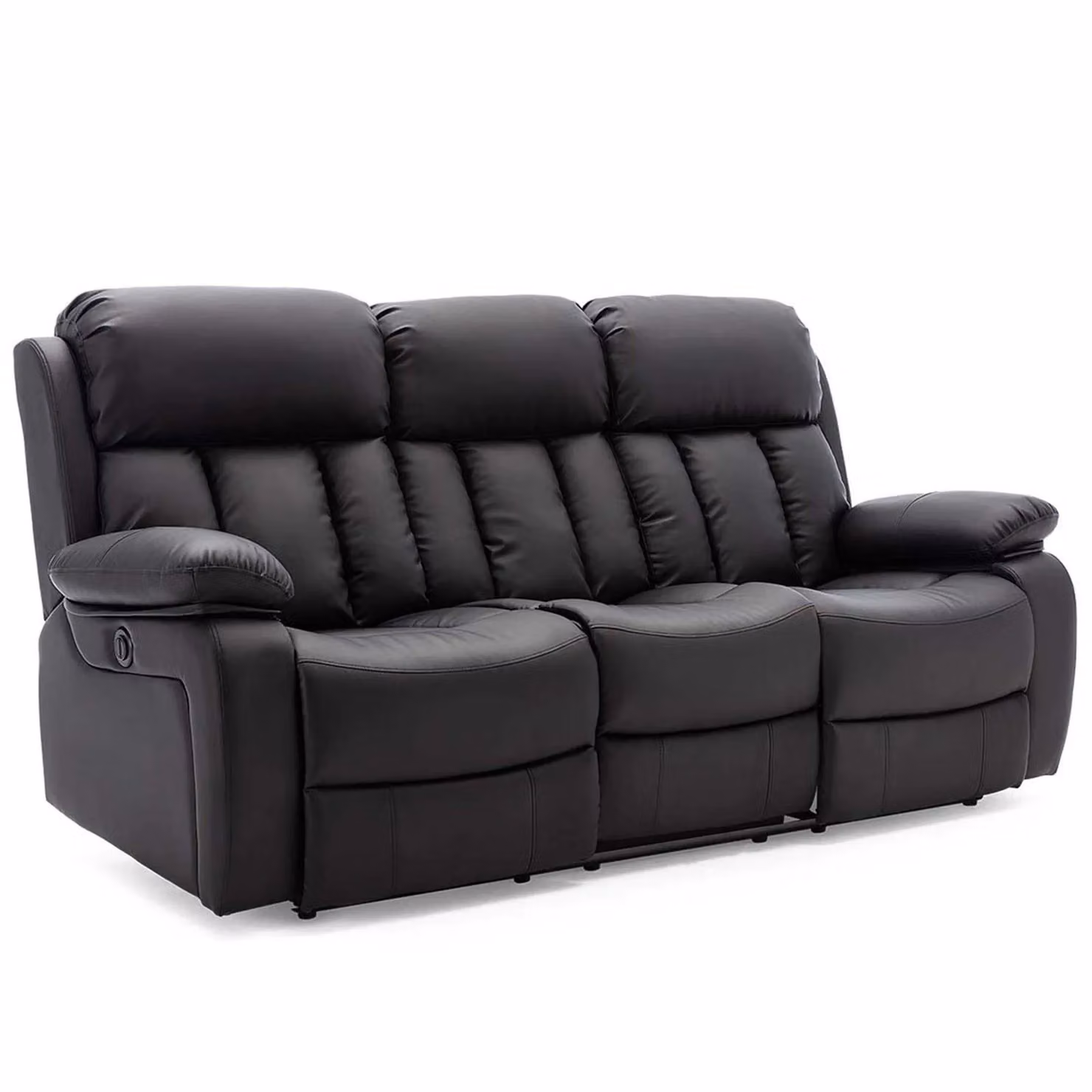 More4Homes Chester 3 Seater Electric High Back Bonded Leather Recliner Sofa in Black – 2