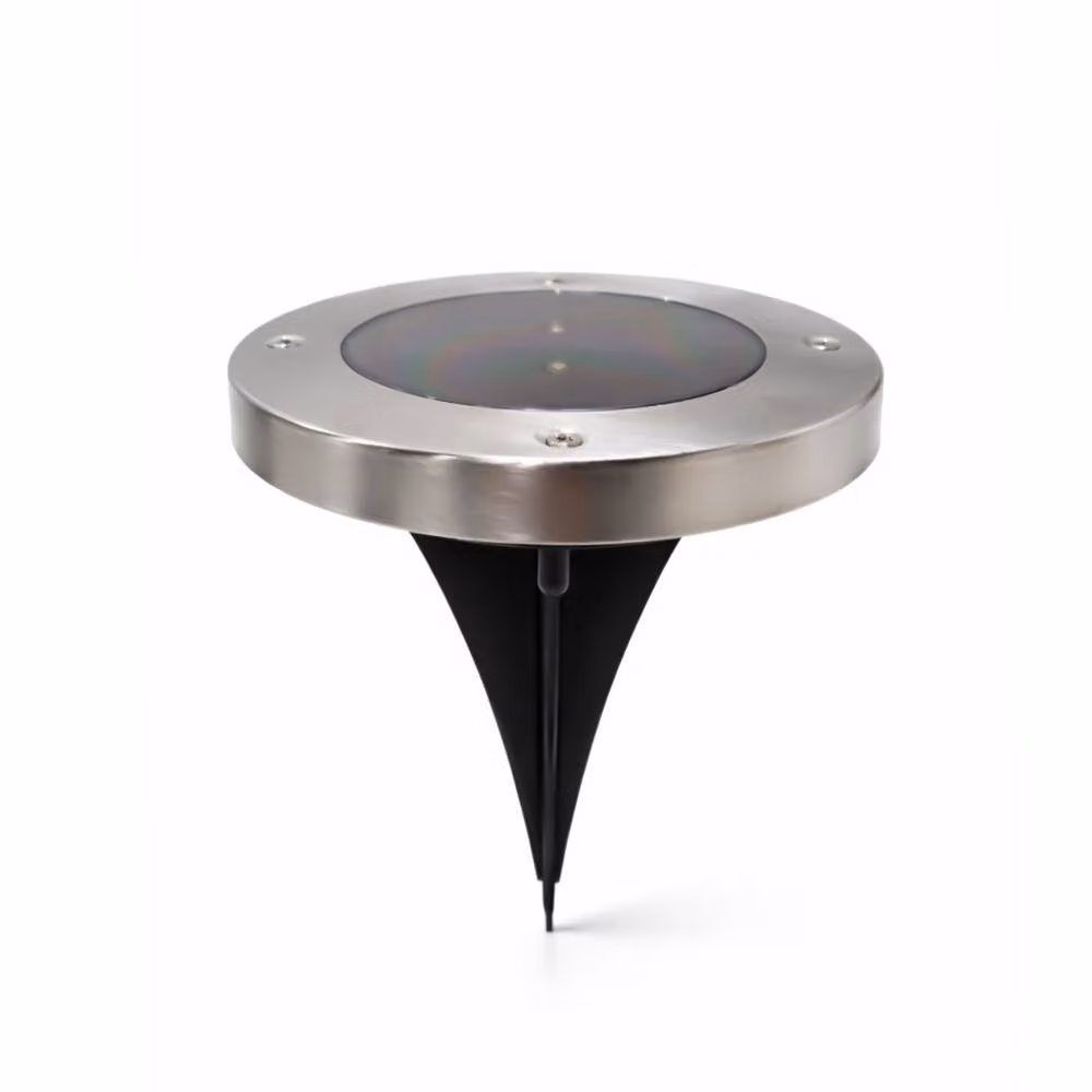 Voltico Set of 4 Solar LED Ground Spike Lights in Grey for Garden Pathways – 2