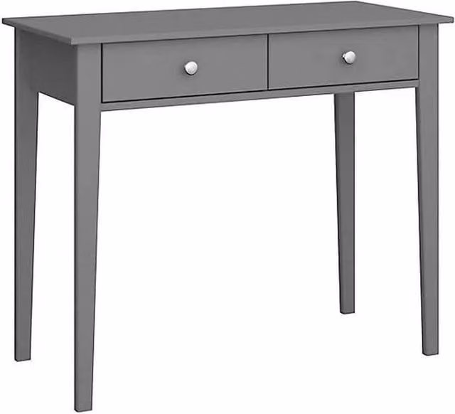 KORVIXA Modern Grey 2 Drawer Dressing Table