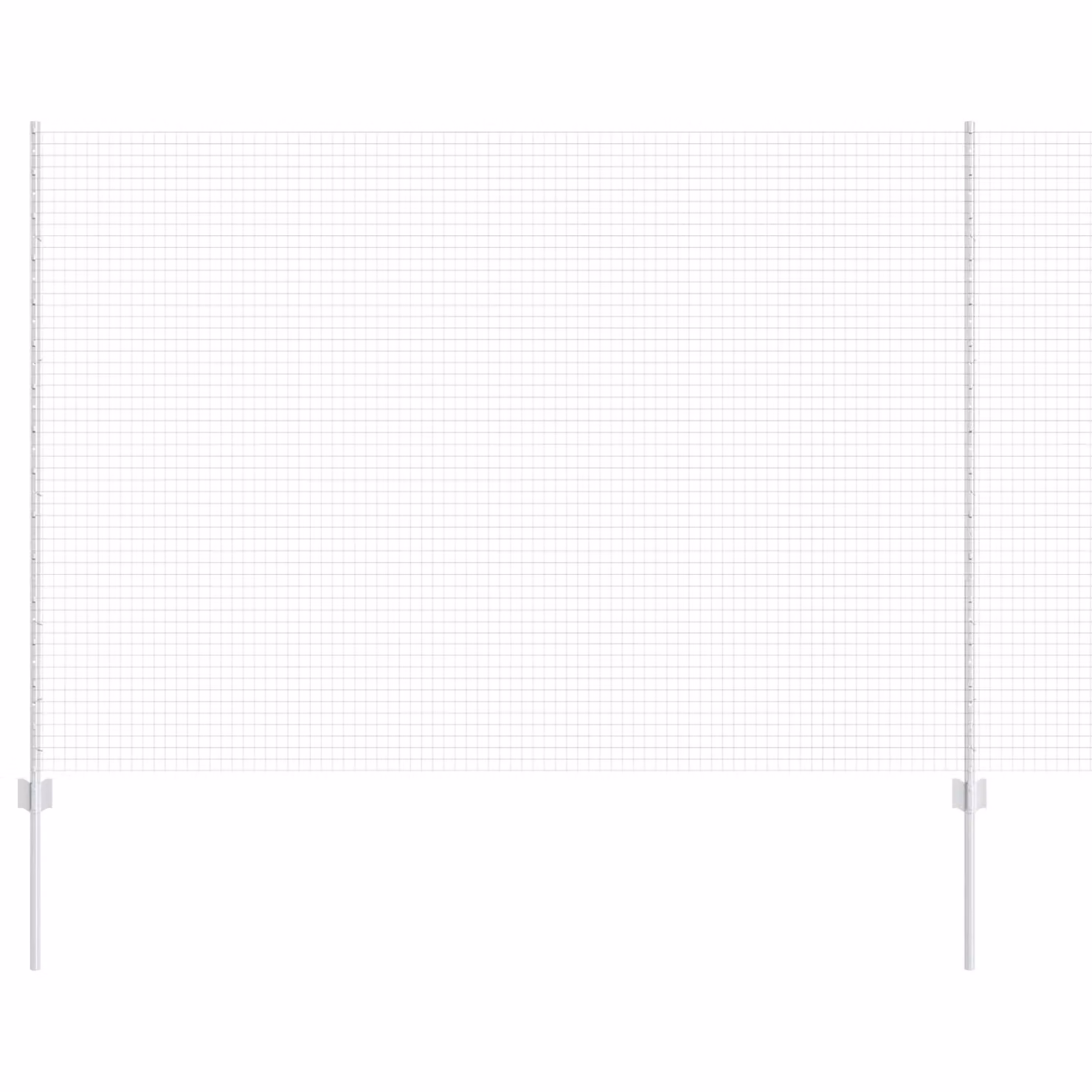 Berkfield Home Silver Galvanised Steel Welded Wire Fence with 10 U-Profile Posts, W: 10 m, H: 1.6 m – 2