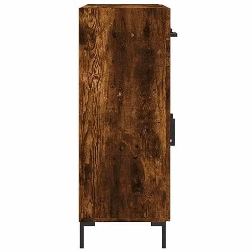 vidaXL Modern Sideboard in Smoked Oak and Brown, W/D/H: 69.5 x 34.0 x 90.0 cm – 4