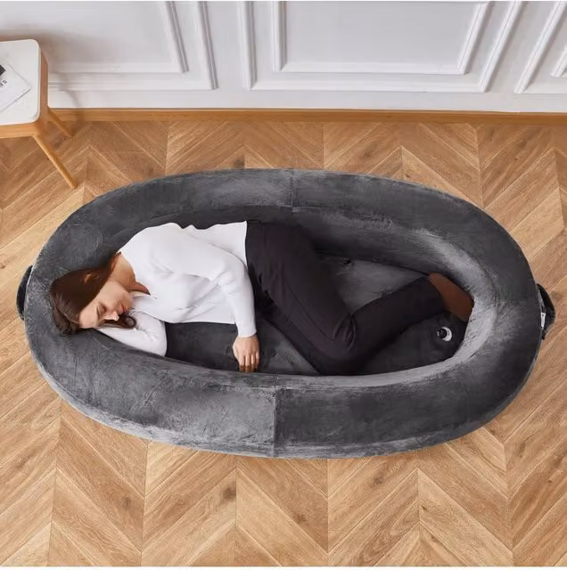 Ezysleep Inflatable Adult Human and Pet Bed in Grey