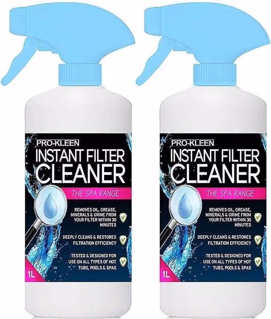ProKleen Instant Hot Tub, Pool and Spa Filter Cleaner Spray, 2 x 1 l, Clear – 1