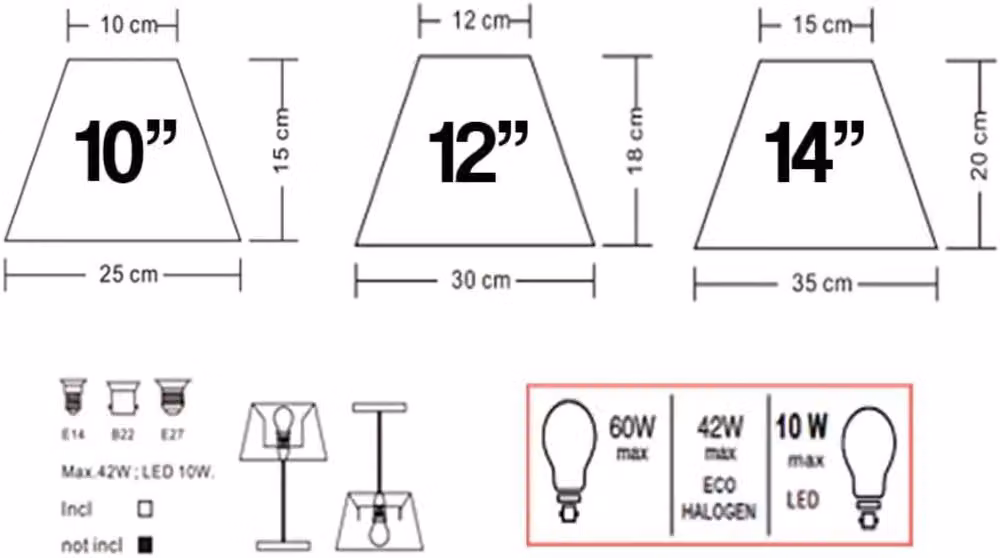 K LIVING Cream Textured Linen Cone Lampshade for Modern Table, Floor or Ceiling Lamps, Diameter: 35.56 cm – 2