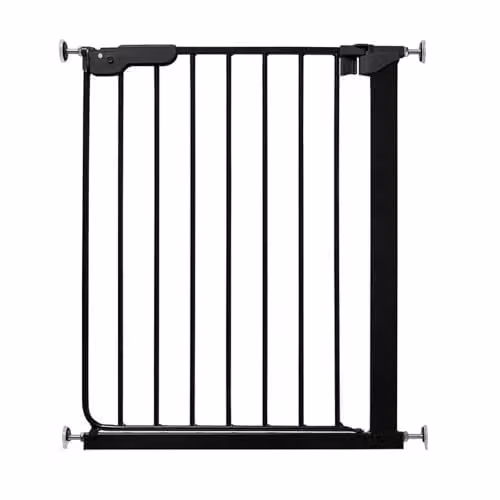 Safetots Black No-Drill Extendable Baby Safety Gate for Doors and Stairs