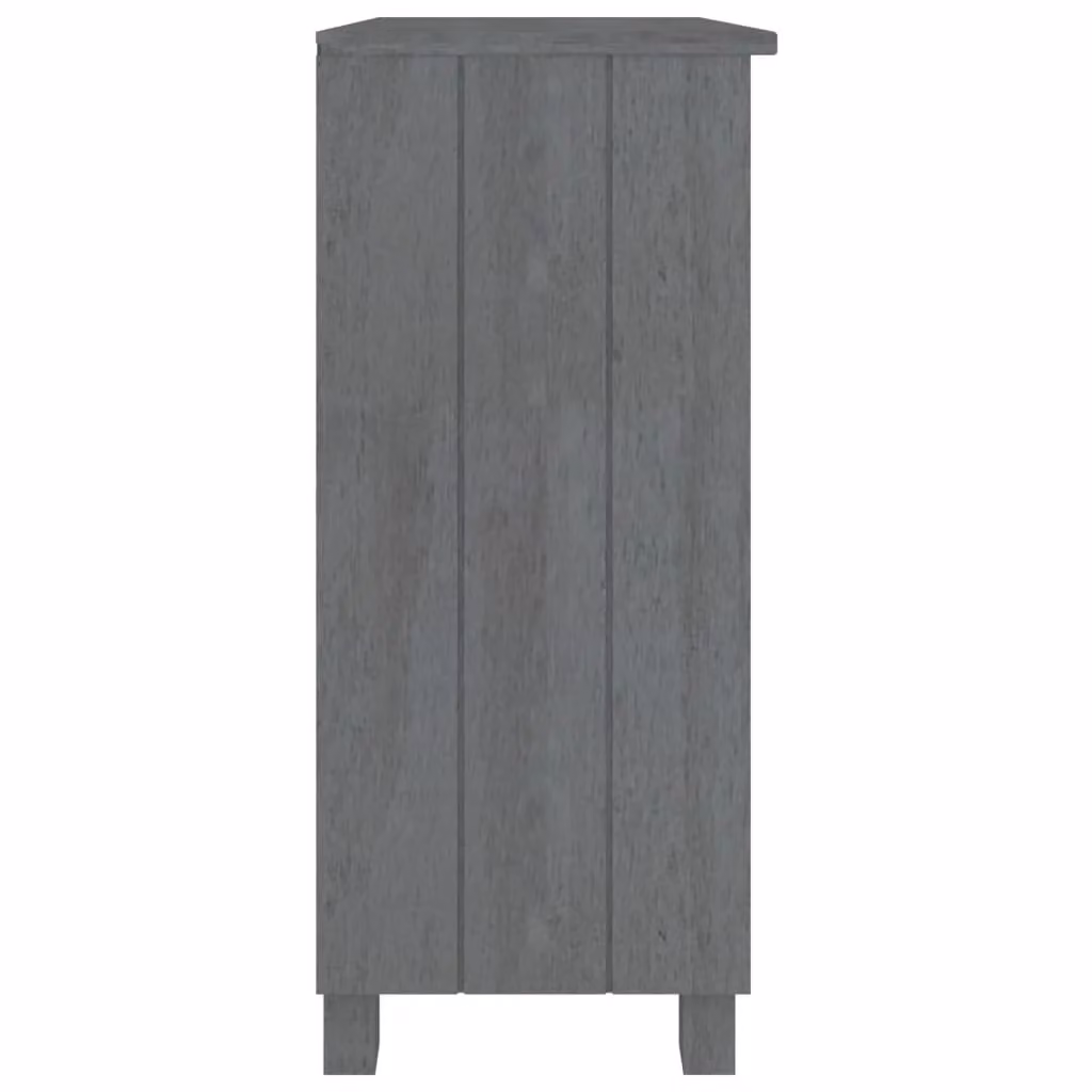 Berkfield Home Hamar Sideboard in Dark Grey Solid Pine, W: 85 cm, D: 35 cm, H: 80 cm – 3