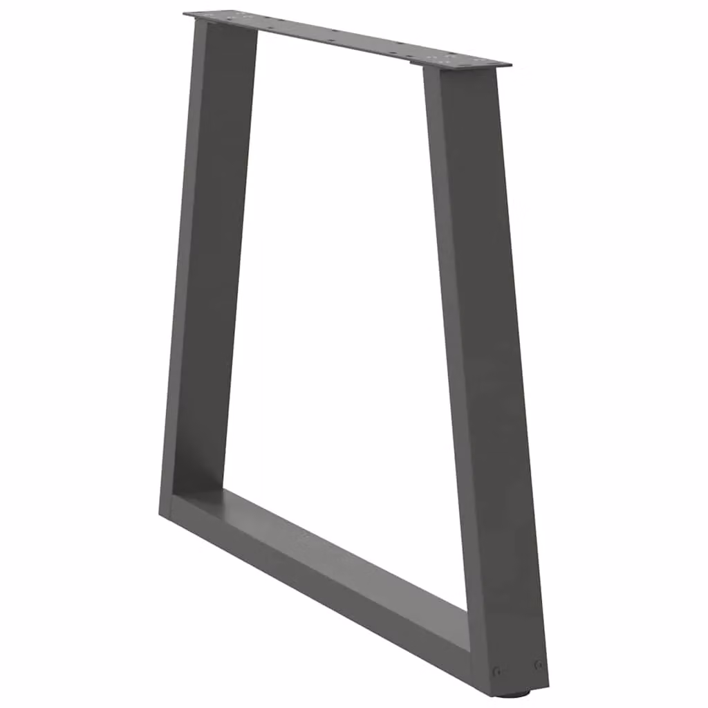 Berkfield Home V-Shape Dining Table Legs, 2 Piece Set, Anthracite Black Steel, H: 72-73.3 cm x W: 70 cm – 2