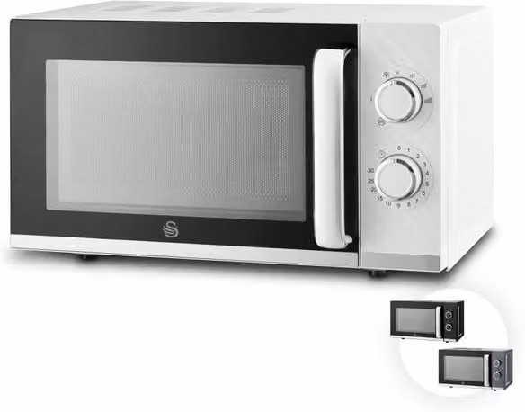Swan Windsor 20L 800W Manual Solo Microwave in White – 1