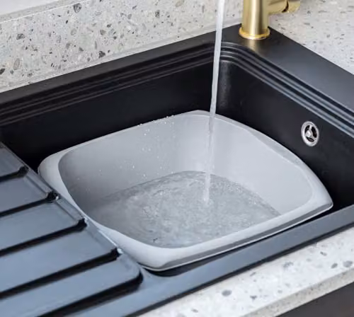Addis Eco Made Large Rectangular Washing Up Bowl, 9.5 Litre, Light Grey – 2