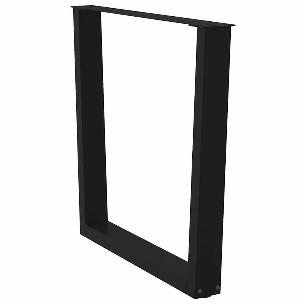 Berkfield Home V-Shape Dining Table Legs, 3 Piece Set, Black Steel, H: 72-73.3 cm x W: 80 cm – 3