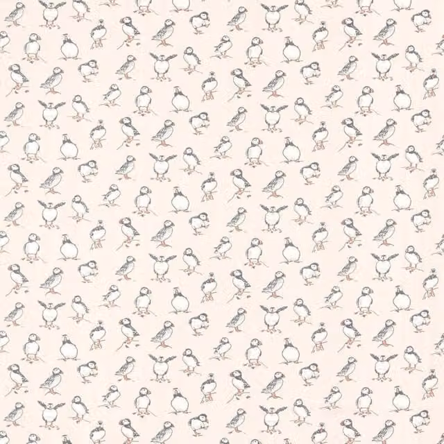 Clarke & Clarke Atlantic Fabric in Blush Pink