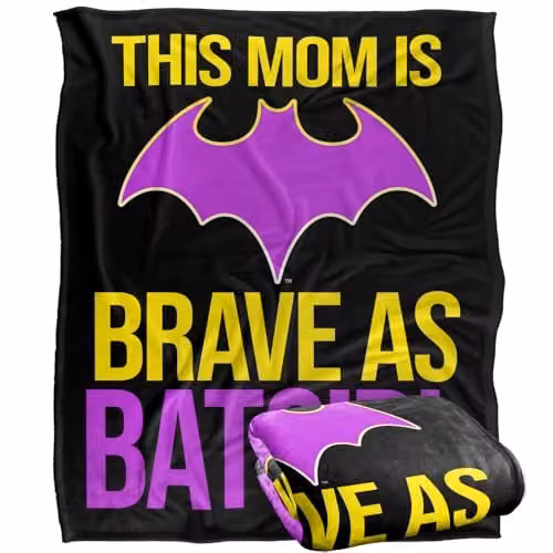Warner Bros. Batgirl Brave As Batgirl Super Soft Silky Touch Fleece Throw Blanket, Multicolour, W: 152 cm, D: 127 cm