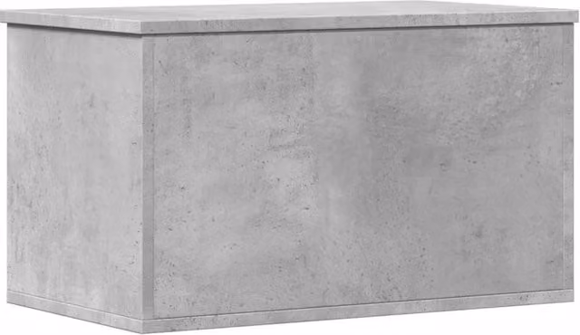 Berkfield Home Storage Box in Concrete Grey with Removable Lid, W/D/H: 60 x 35 x 35 cm