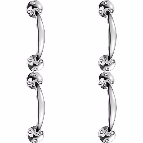 Loops 4 Pack Victorian Bow Shaped Pull Handles in Polished Chrome