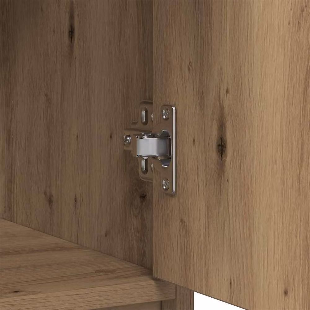 Berkfield Home Artisan Oak Sideboard with Drawer in Brown, W/D/H: 80 x 34 x 76 cm – 3