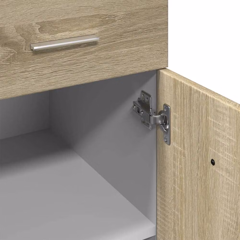 Berkfield Home Lyon Sonoma Oak Drawer Bottom Cabinet in Brown, W: 80 cm, D: 46 cm, H: 81.5 cm – 3