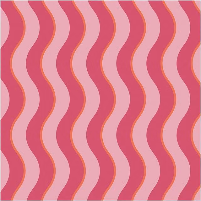 Envy Making Waves Raspberry and Tangerine Pink Stripe Abstract Pre-pasted Wallpaper, Width: 52 cm, Length: 1000 cm – 1