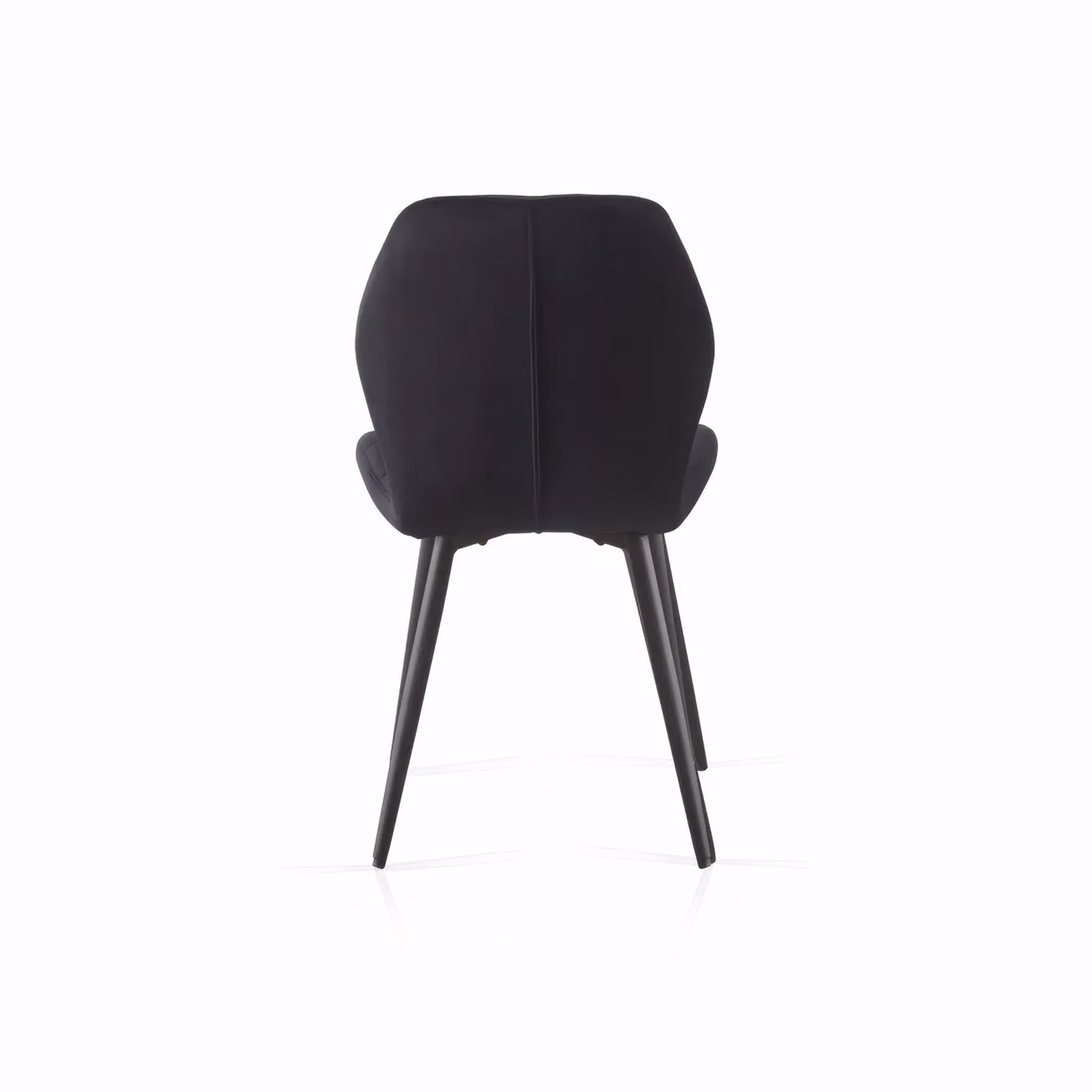 SONARA Modern Velvet Dining Chairs Set of 2 in Black with Ergonomic Curved Backrest and Metal Legs – 6